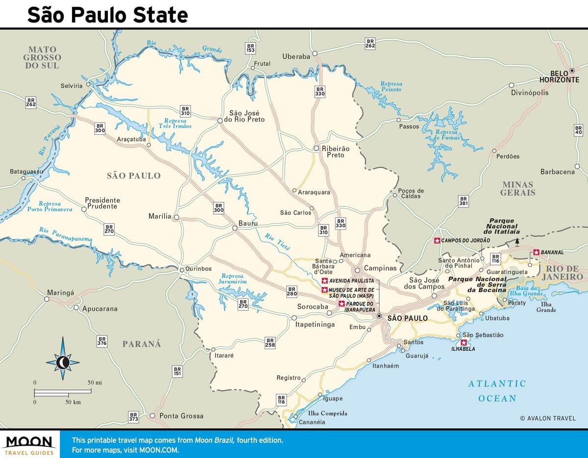 São Paulo állam térkép