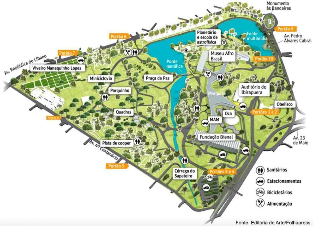 São Paulo park térkép