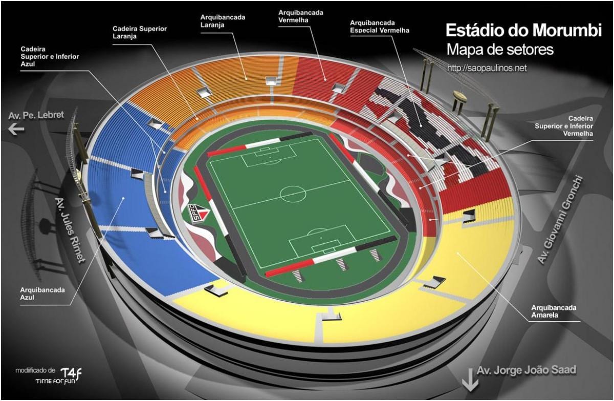 São Paulo stadion térkép