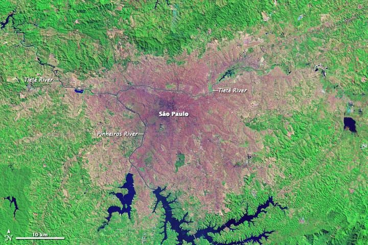 São Paulo topográfiai térkép