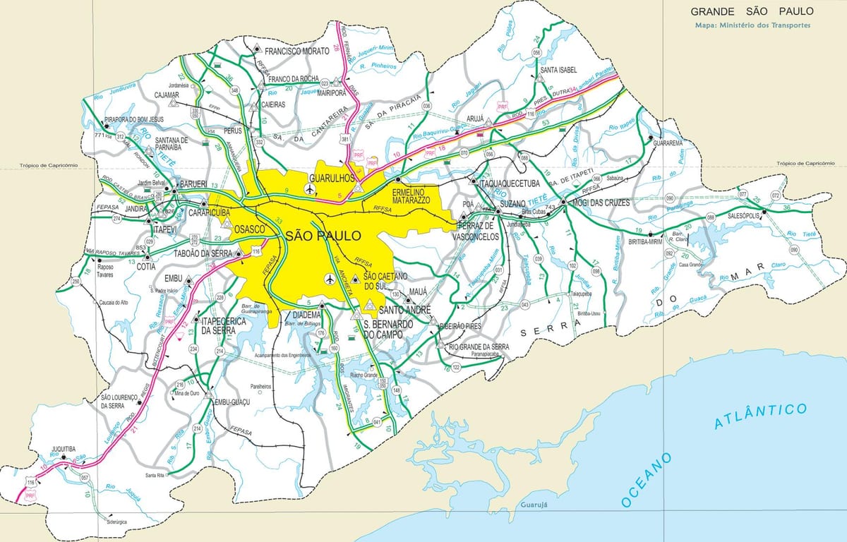 térképek São Paulo