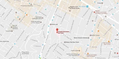 São Paulo-i kórházban térkép
