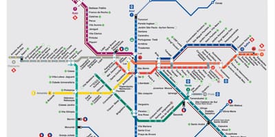 São Paulo közlekedési térkép