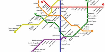 Sao Paulo metró térkép pdf
