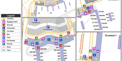 Sao Paulo gru repülőtéri terminál térkép