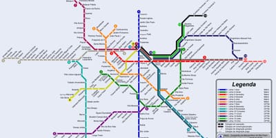 São Paulo villamos térkép