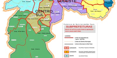 Sao Paulo, brazília városrészek térkép